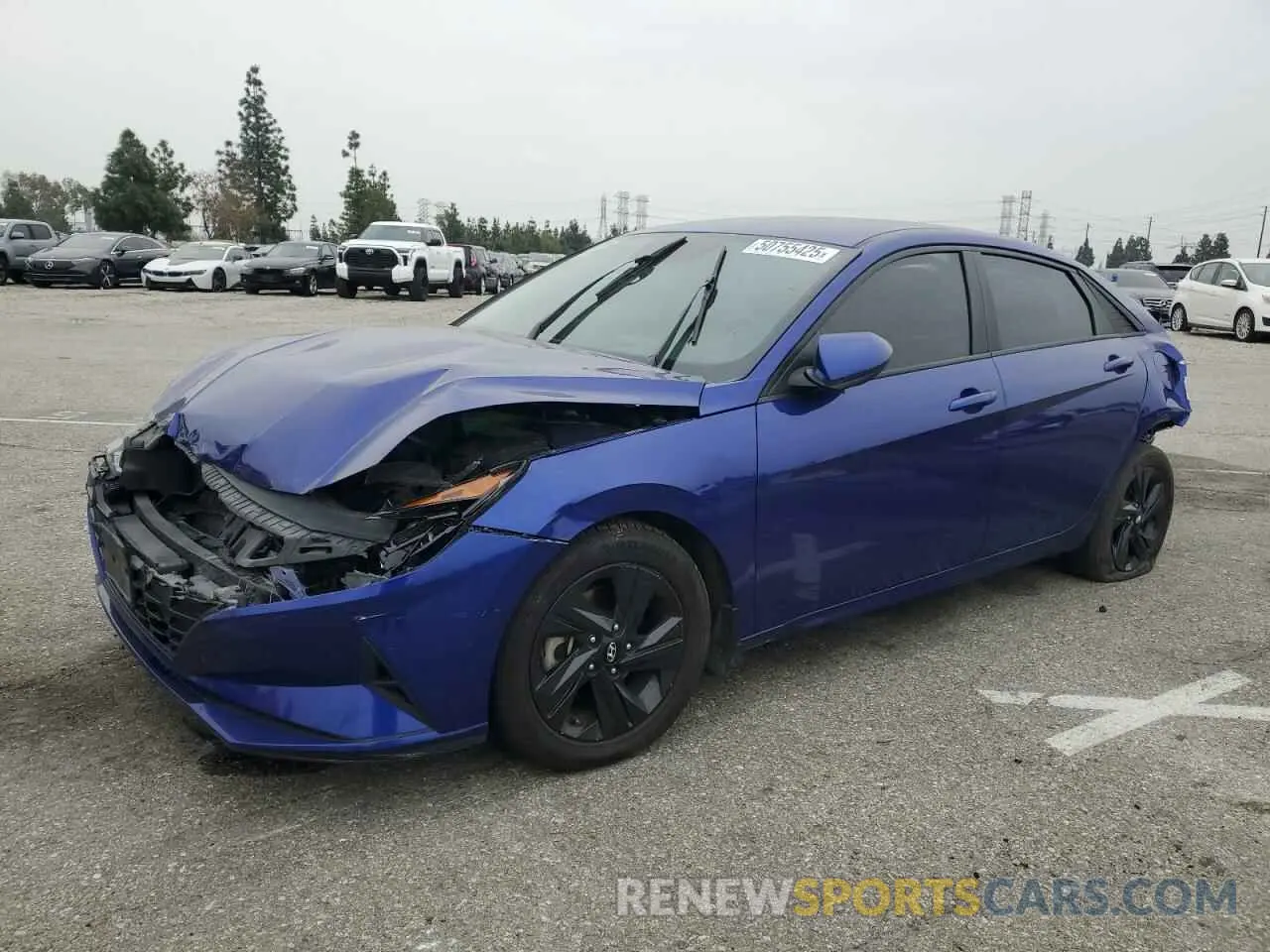 1 Photograph of a damaged car KMHLM4AG9NU337430 HYUNDAI ELANTRA 2022