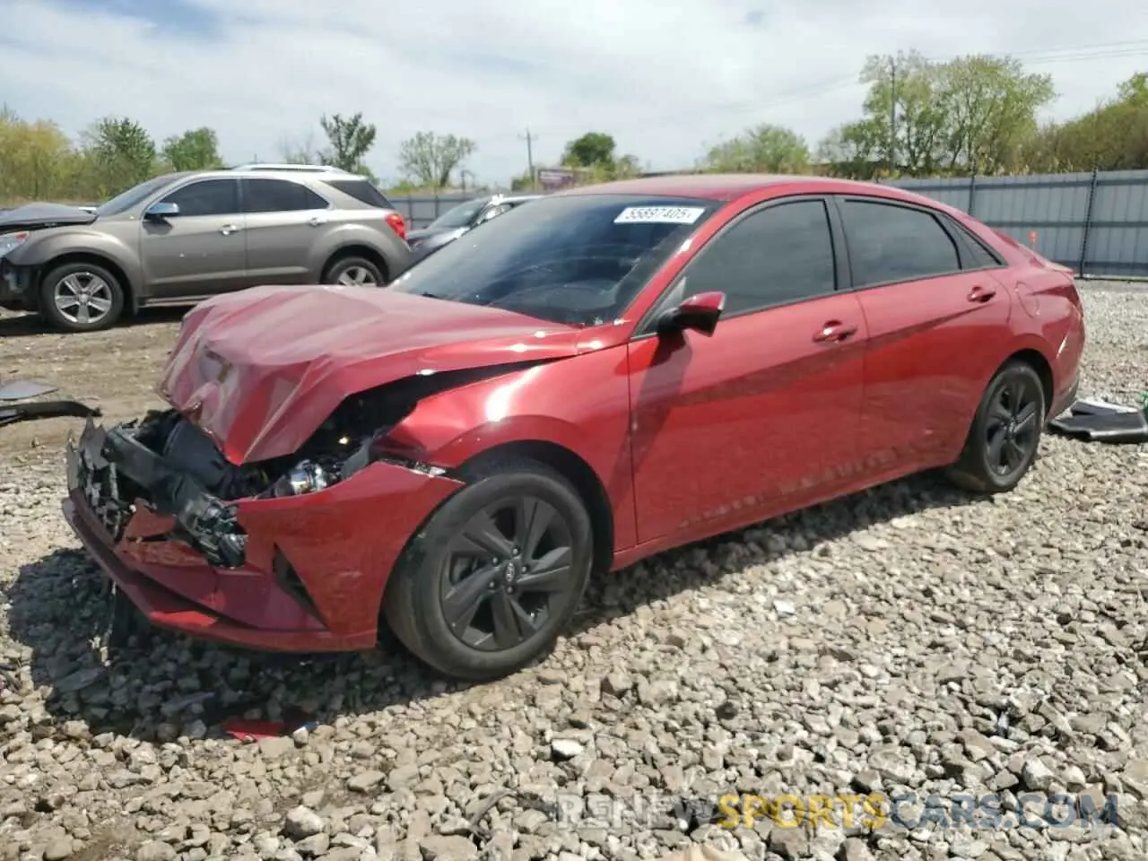 1 Photograph of a damaged car KMHLM4AGXNU245288 HYUNDAI ELANTRA 2022