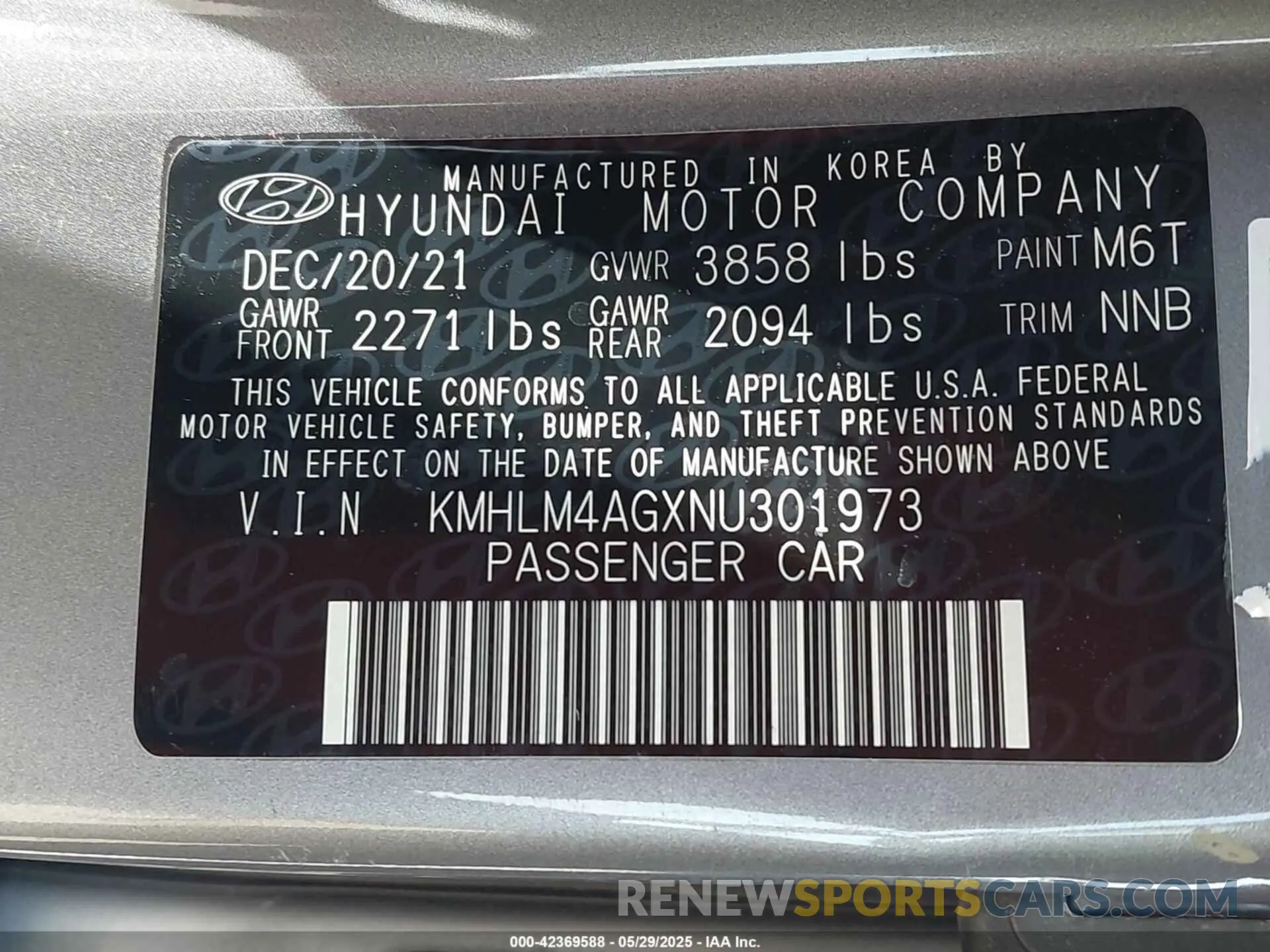 9 Photograph of a damaged car KMHLM4AGXNU301973 HYUNDAI ELANTRA 2022