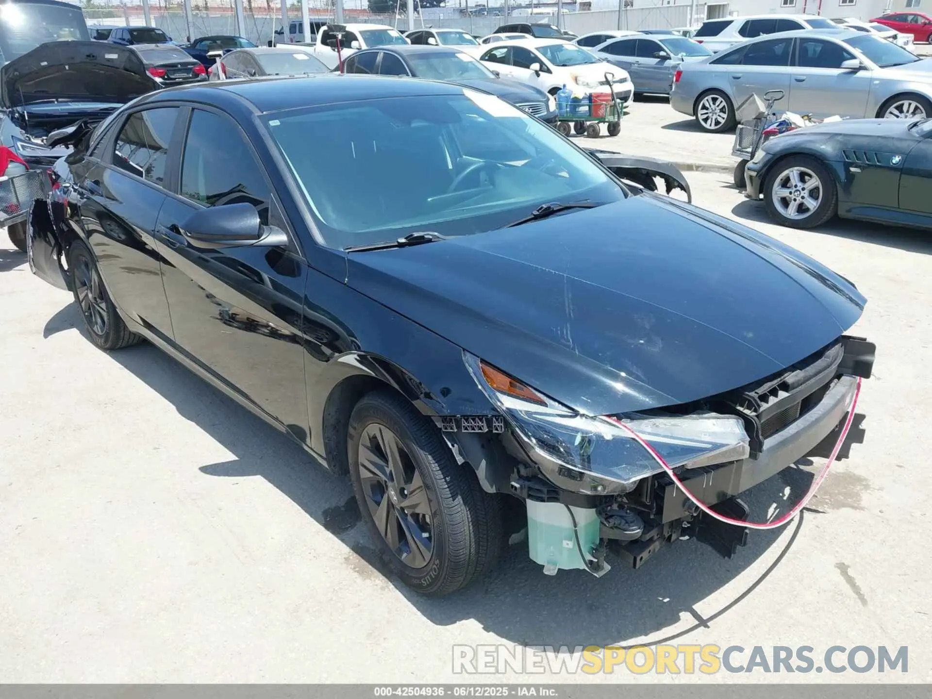 1 Photograph of a damaged car KMHLM4AGXNU361204 HYUNDAI ELANTRA 2022