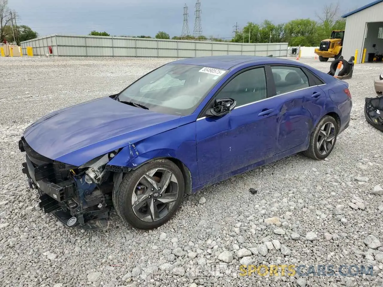 1 Photograph of a damaged car KMHLN4AG6NU331243 HYUNDAI ELANTRA 2022
