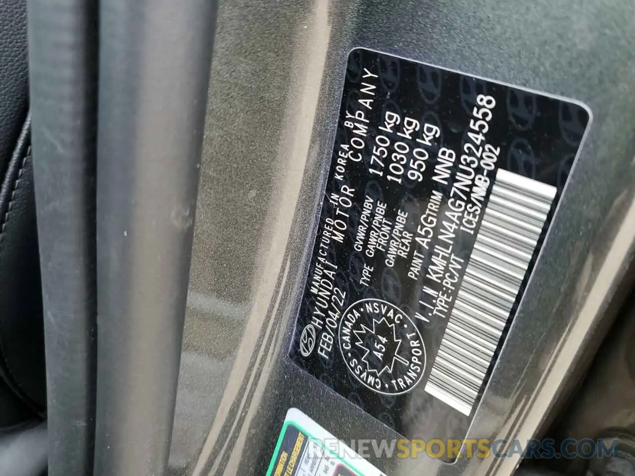13 Photograph of a damaged car KMHLN4AG7NU324558 HYUNDAI ELANTRA 2022
