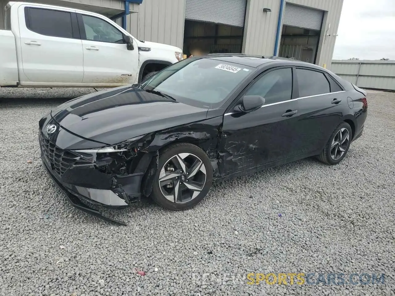 1 Photograph of a damaged car KMHLN4AG7NU337343 HYUNDAI ELANTRA 2022