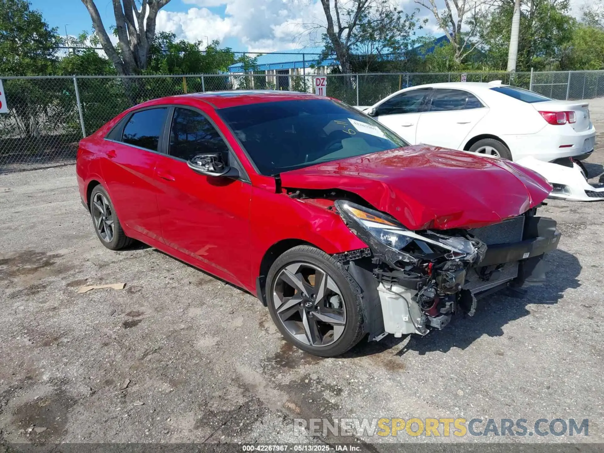 1 Photograph of a damaged car KMHLN4AG7NU342364 HYUNDAI ELANTRA 2022