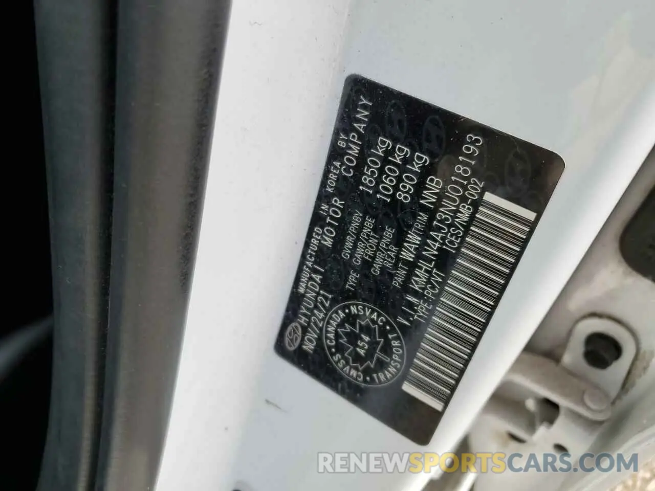 12 Photograph of a damaged car KMHLN4AJ3NU018193 HYUNDAI ELANTRA 2022