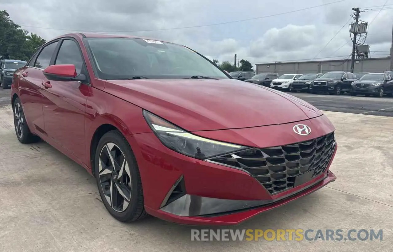 1 Photograph of a damaged car KMHLN4AJ7NU016317 HYUNDAI ELANTRA 2022