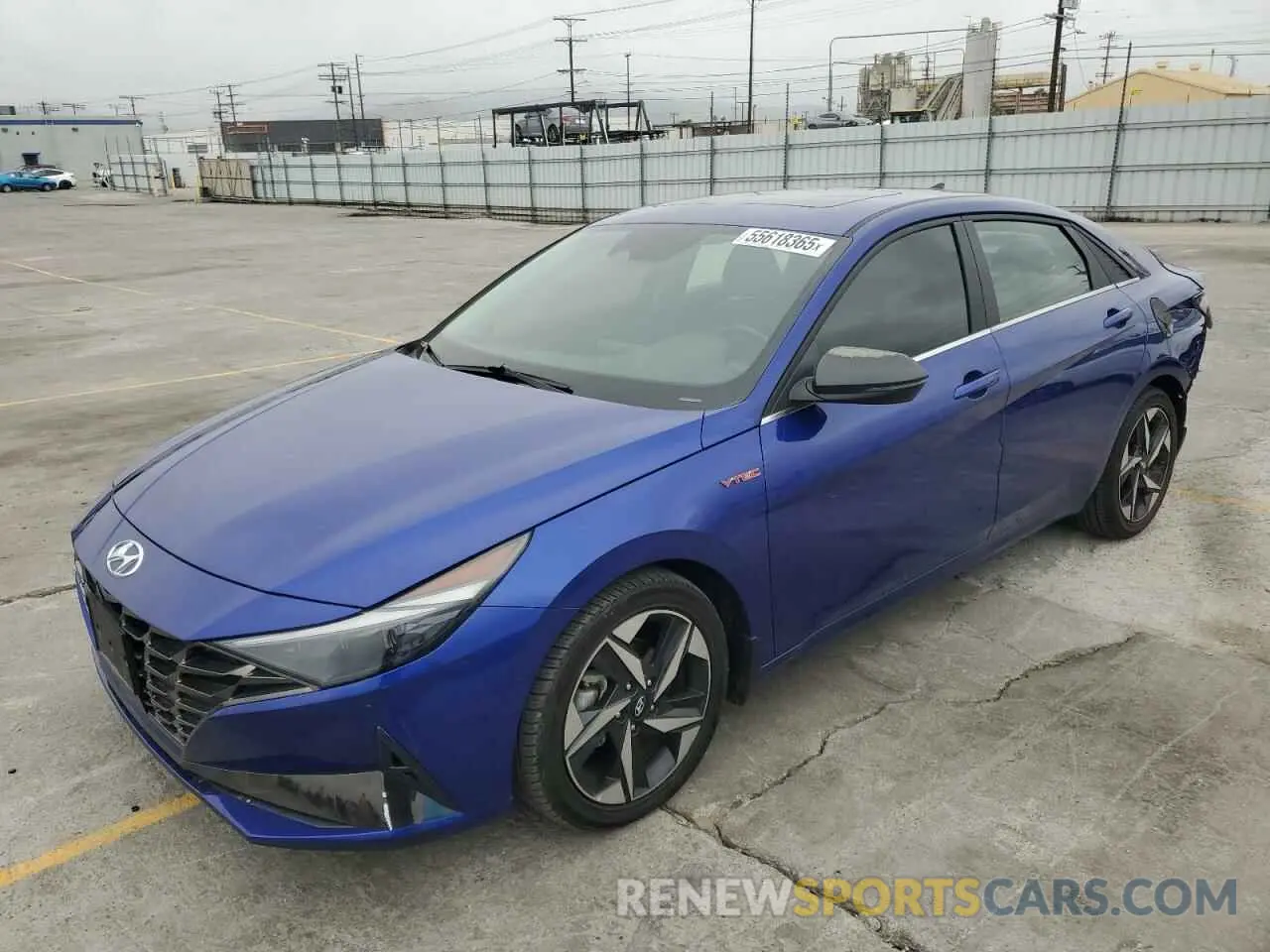 1 Photograph of a damaged car KMHLN4AJ8NU014429 HYUNDAI ELANTRA 2022