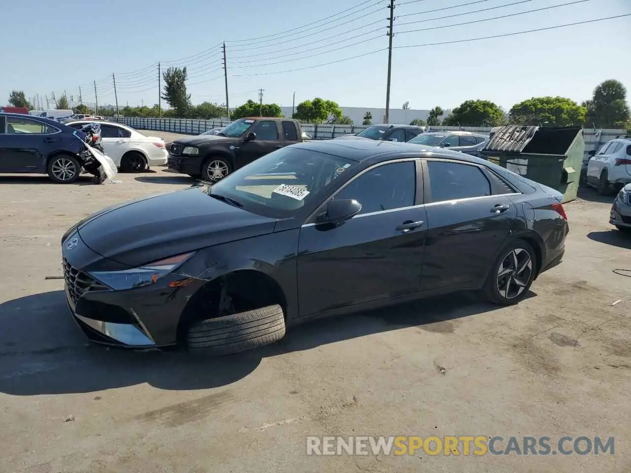 1 Photograph of a damaged car KMHLP4AG1NU329894 HYUNDAI ELANTRA 2022