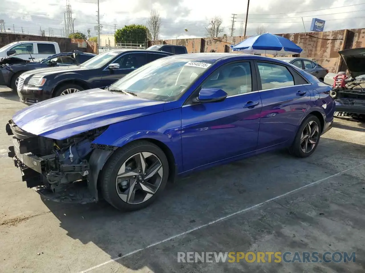 1 Photograph of a damaged car KMHLP4AG2NU366243 HYUNDAI ELANTRA 2022