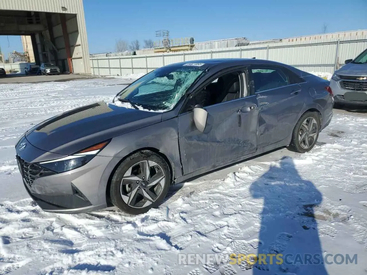 1 Photograph of a damaged car KMHLP4AGXNU347777 HYUNDAI ELANTRA 2022
