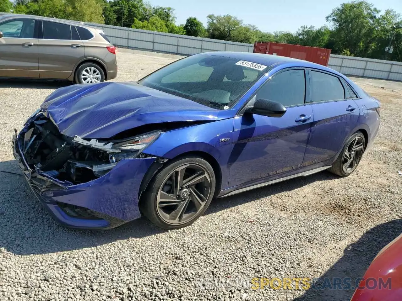 1 Photograph of a damaged car KMHLR4AFXNU236163 HYUNDAI ELANTRA 2022