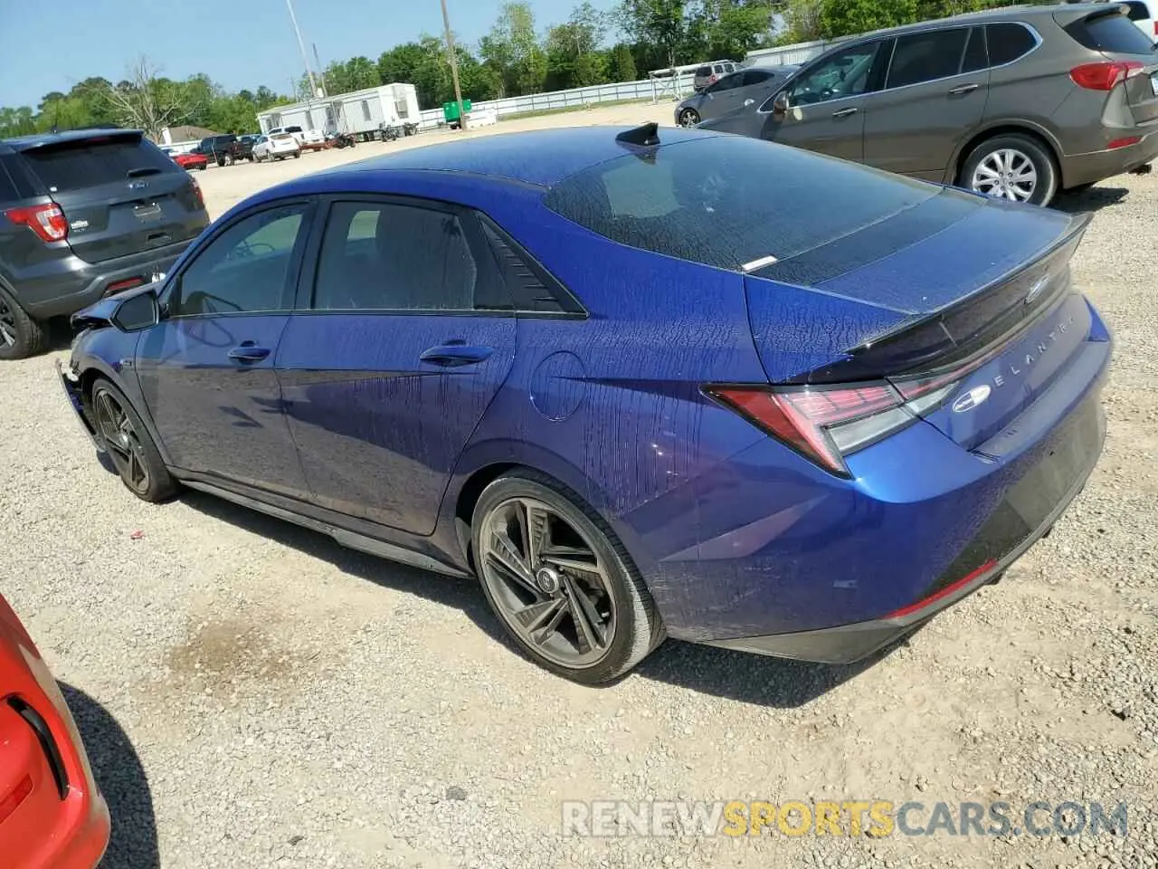 2 Photograph of a damaged car KMHLR4AFXNU236163 HYUNDAI ELANTRA 2022