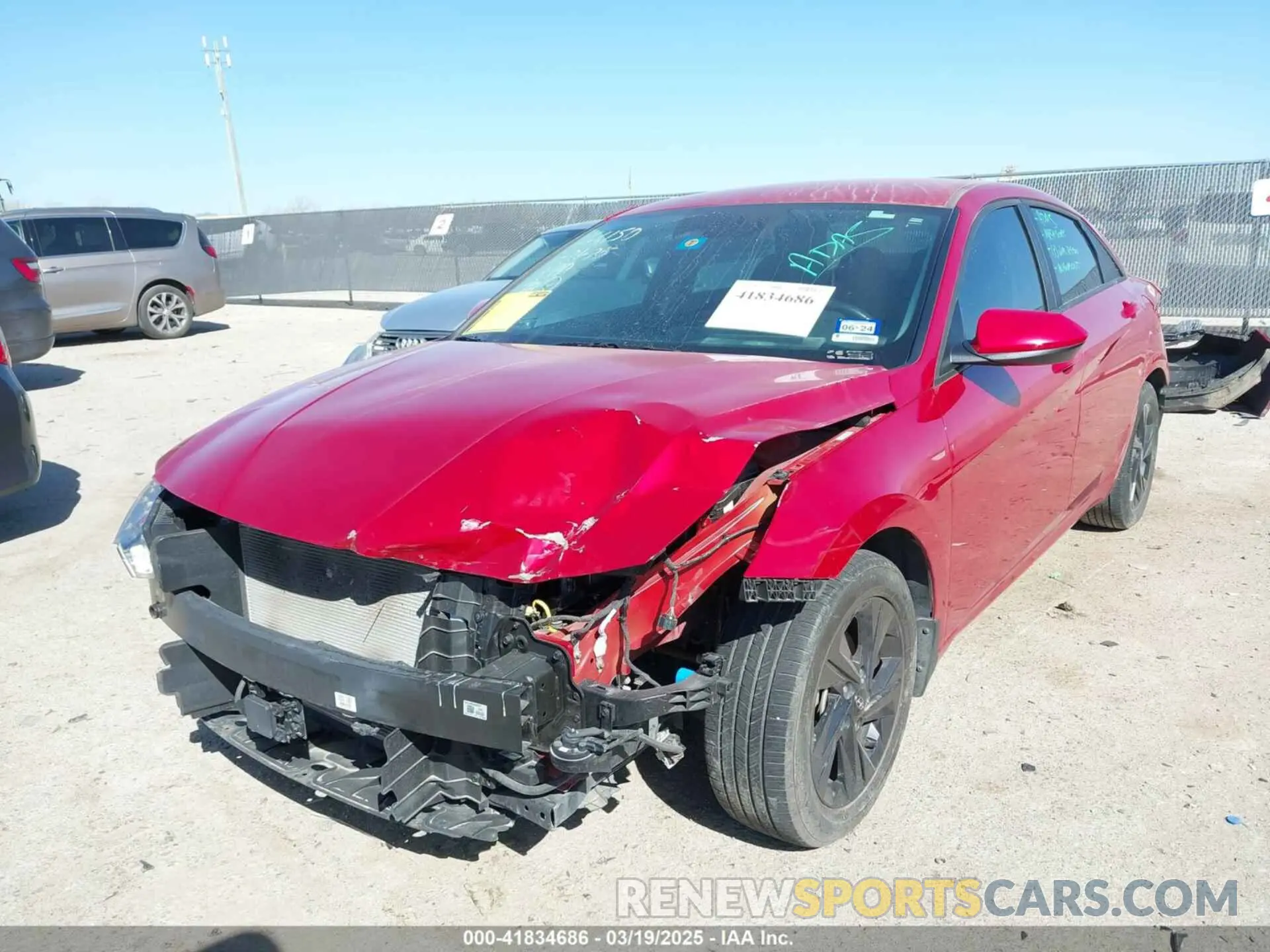 2 Photograph of a damaged car KMHLS4AG6NU337004 HYUNDAI ELANTRA 2022