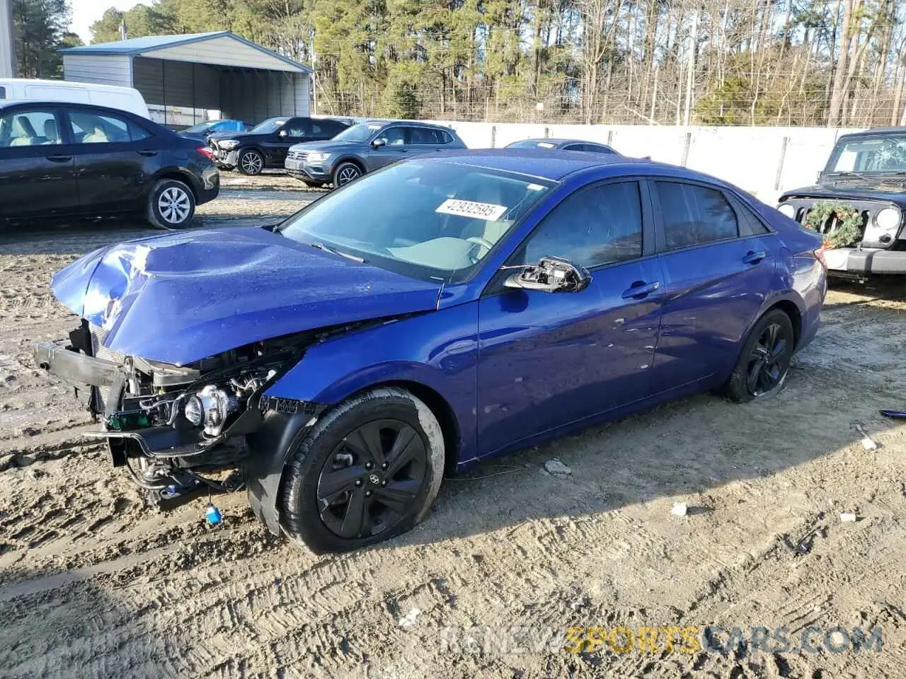 1 Photograph of a damaged car KMHLS4AG7NU282904 HYUNDAI ELANTRA 2022