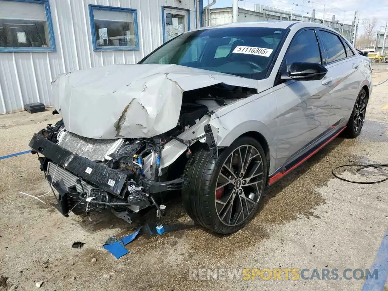 1 Photograph of a damaged car KMHLW4AK0NU008405 HYUNDAI ELANTRA 2022