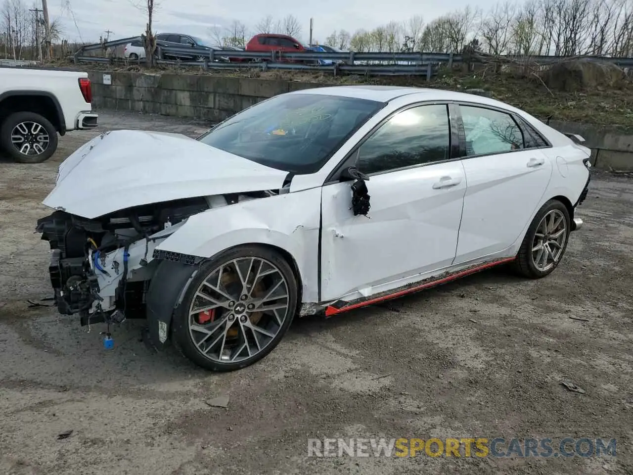 1 Photograph of a damaged car KMHLW4AK4NU001621 HYUNDAI ELANTRA 2022