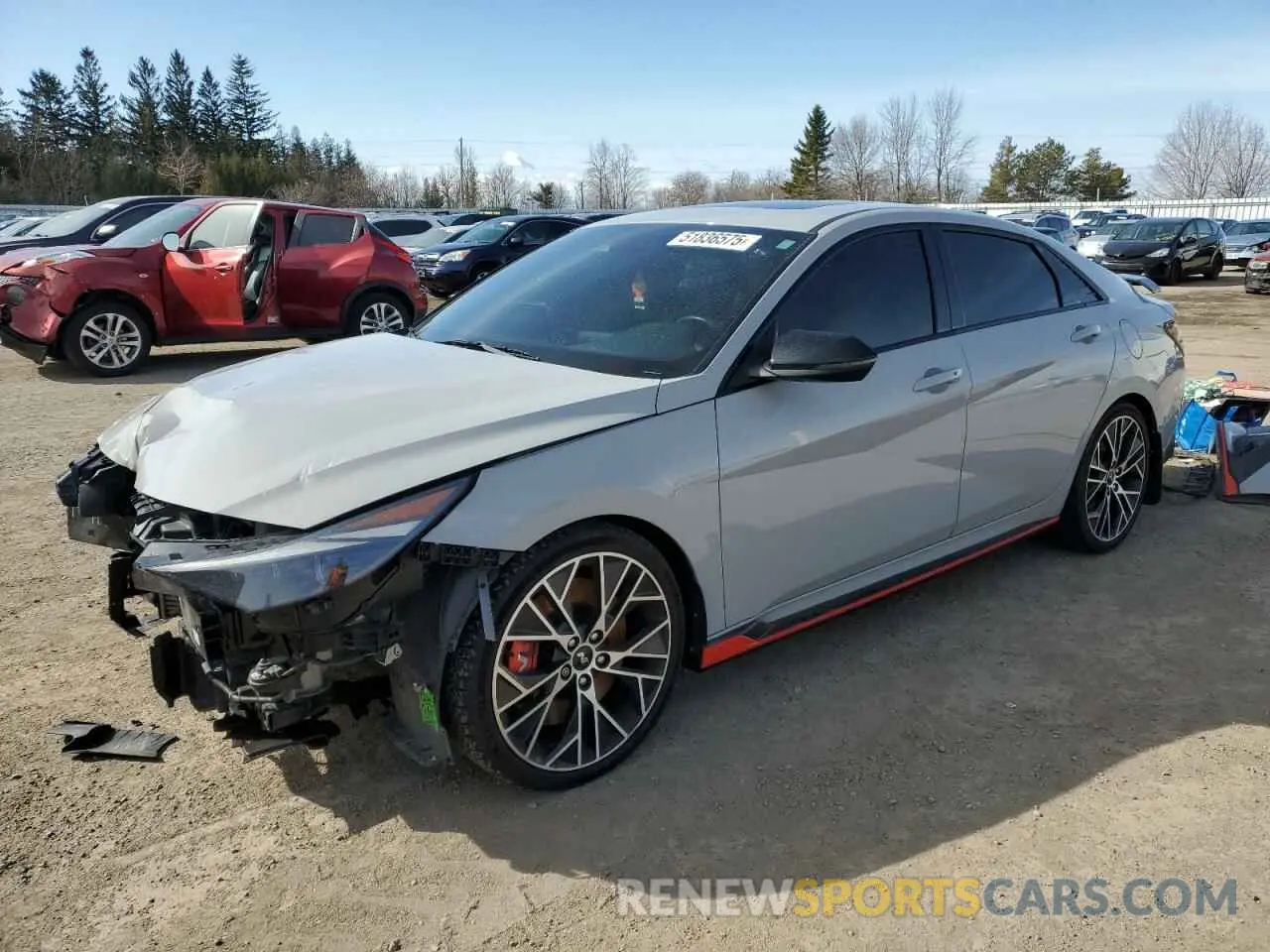 1 Photograph of a damaged car KMHLW4AK5NU003006 HYUNDAI ELANTRA 2022