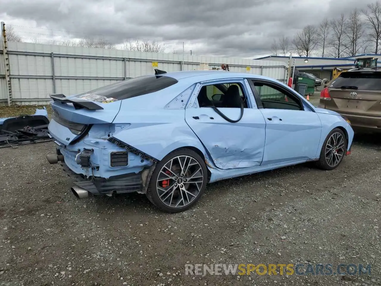 3 Photograph of a damaged car KMHLW4AKXNU001543 HYUNDAI ELANTRA 2022