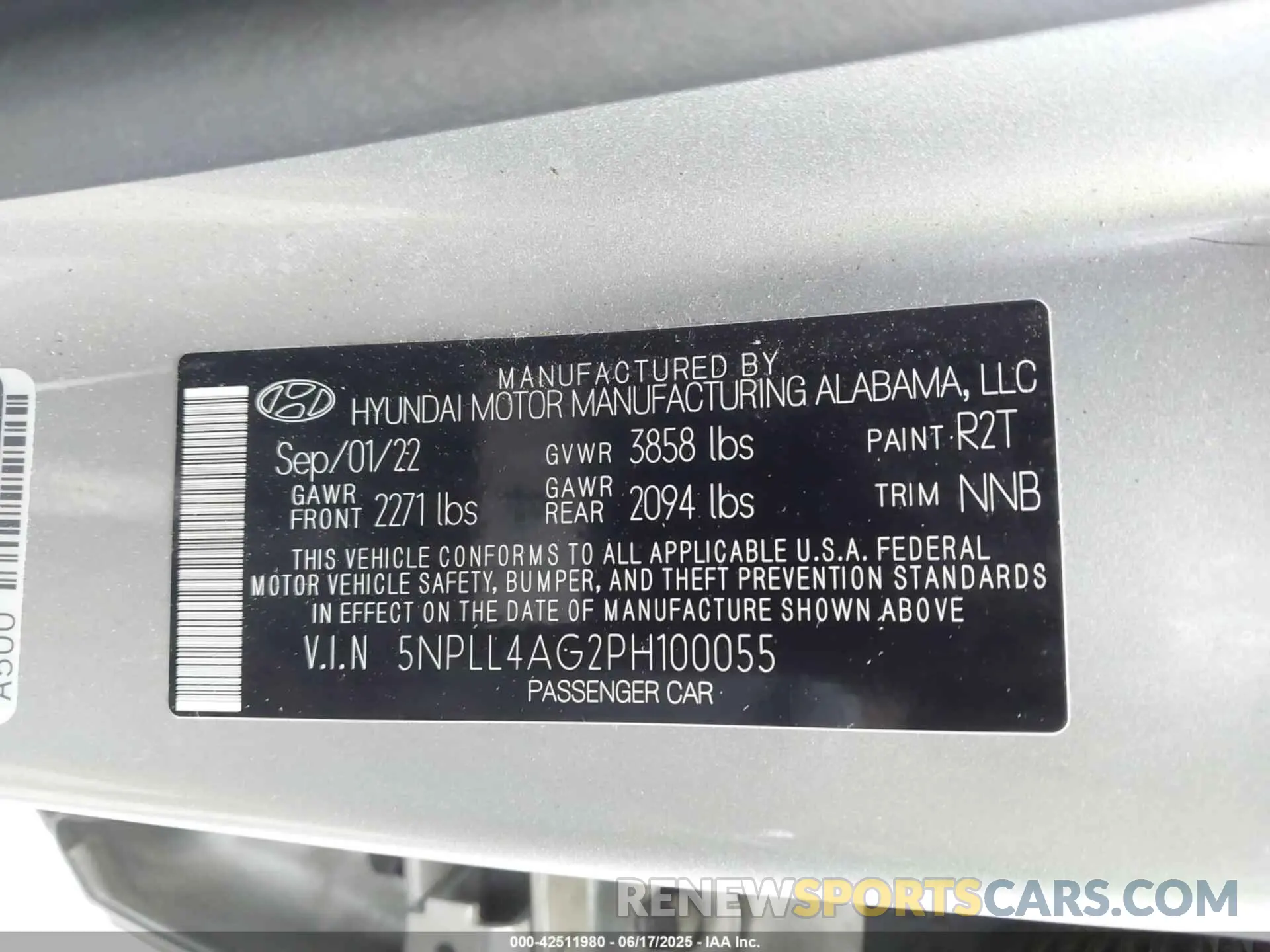 9 Photograph of a damaged car 5NPLL4AG2PH100055 HYUNDAI ELANTRA 2023