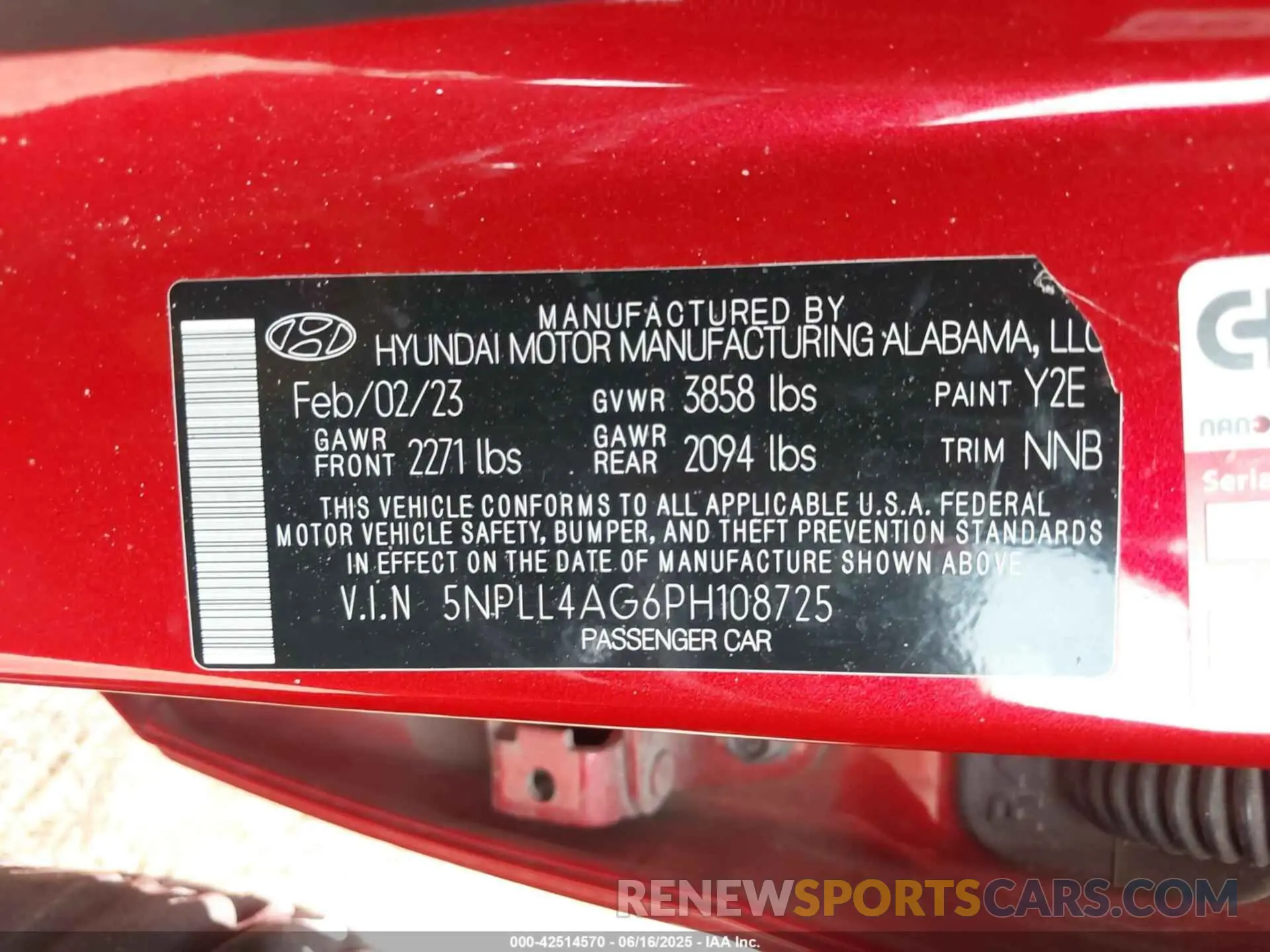 9 Photograph of a damaged car 5NPLL4AG6PH108725 HYUNDAI ELANTRA 2023