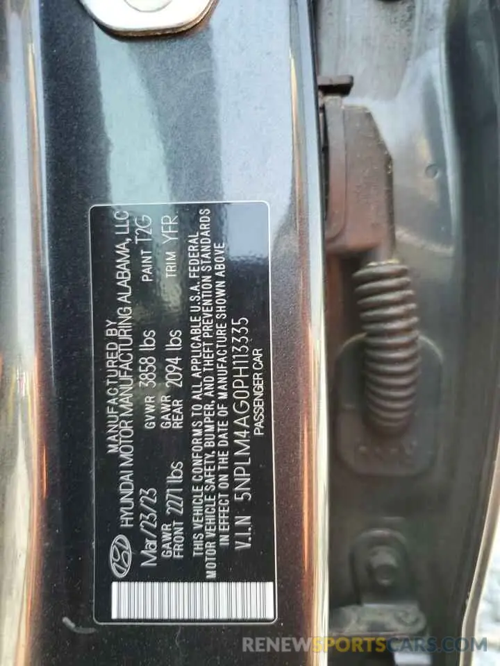 12 Photograph of a damaged car 5NPLM4AG0PH113335 HYUNDAI ELANTRA 2023
