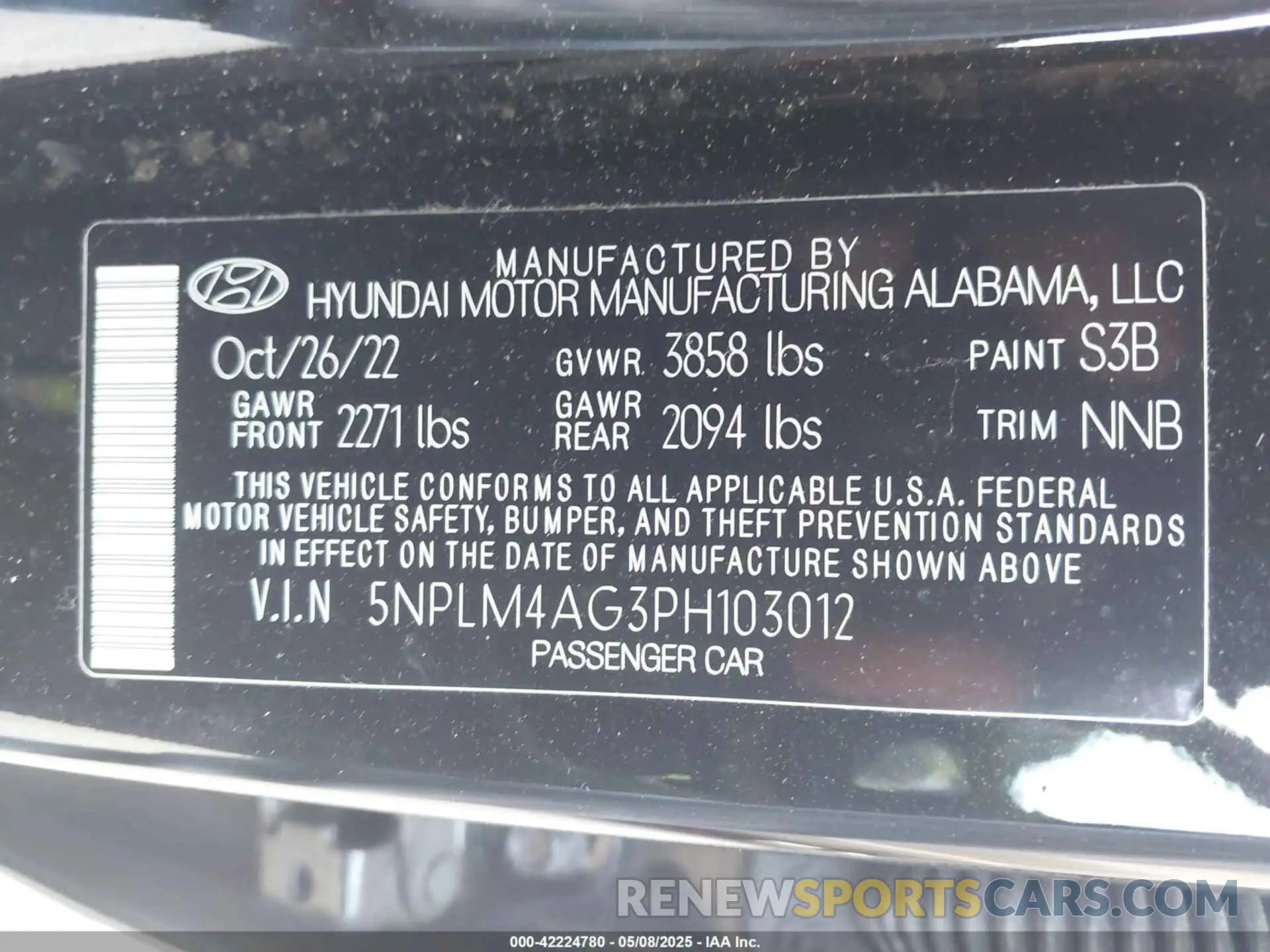 9 Photograph of a damaged car 5NPLM4AG3PH103012 HYUNDAI ELANTRA 2023