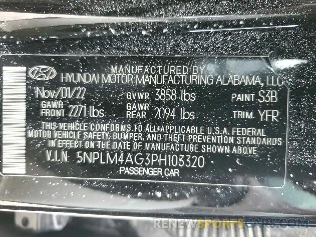 14 Photograph of a damaged car 5NPLM4AG3PH103320 HYUNDAI ELANTRA 2023