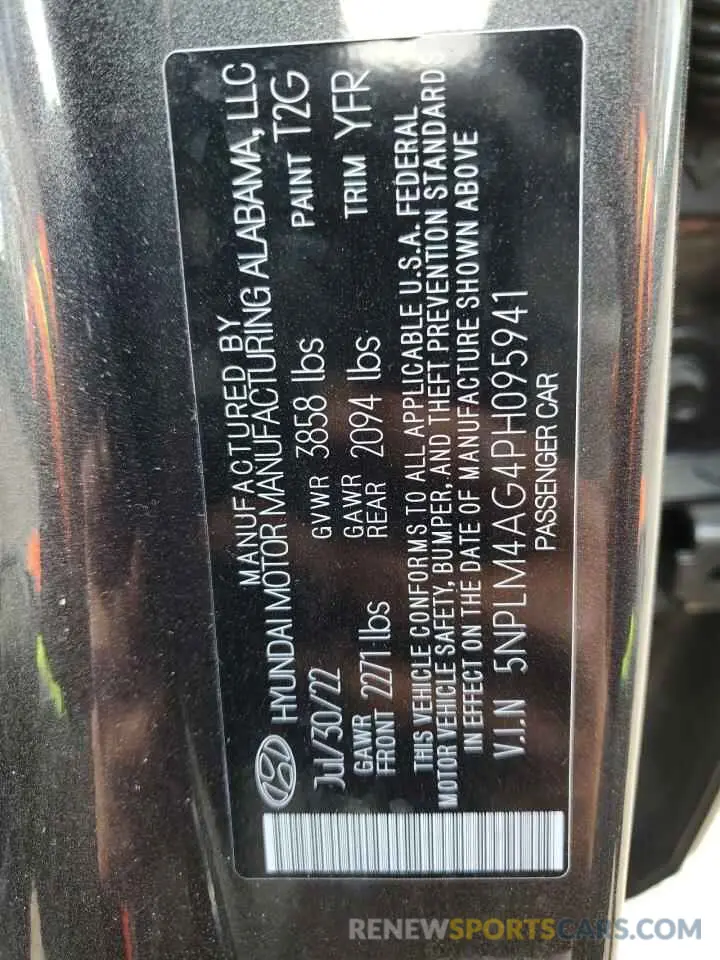 13 Photograph of a damaged car 5NPLM4AG4PH095941 HYUNDAI ELANTRA 2023