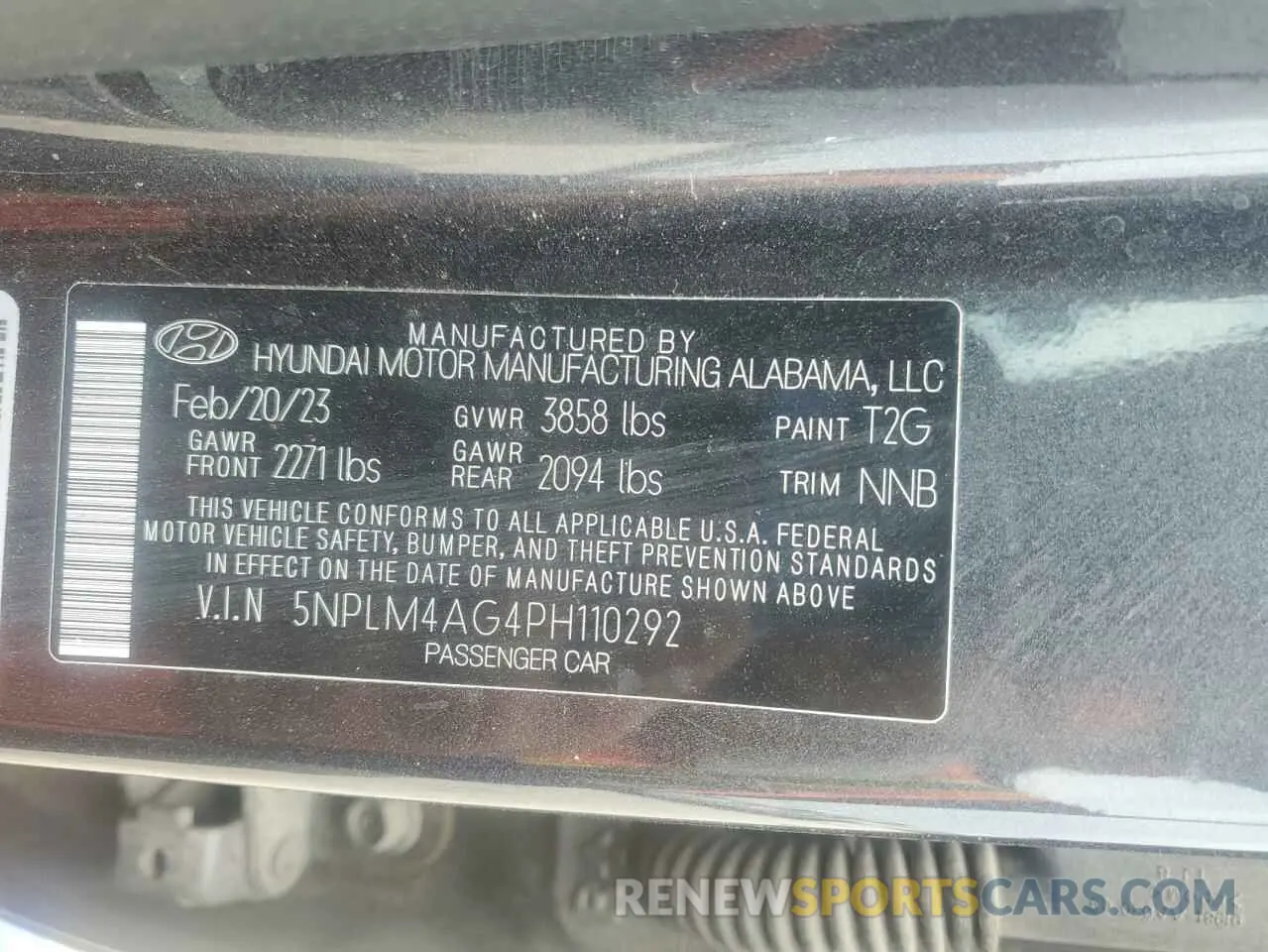 13 Photograph of a damaged car 5NPLM4AG4PH110292 HYUNDAI ELANTRA 2023