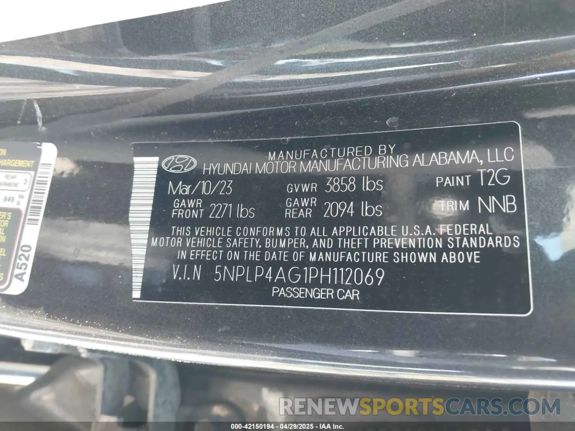 9 Photograph of a damaged car 5NPLP4AG1PH112069 HYUNDAI ELANTRA 2023