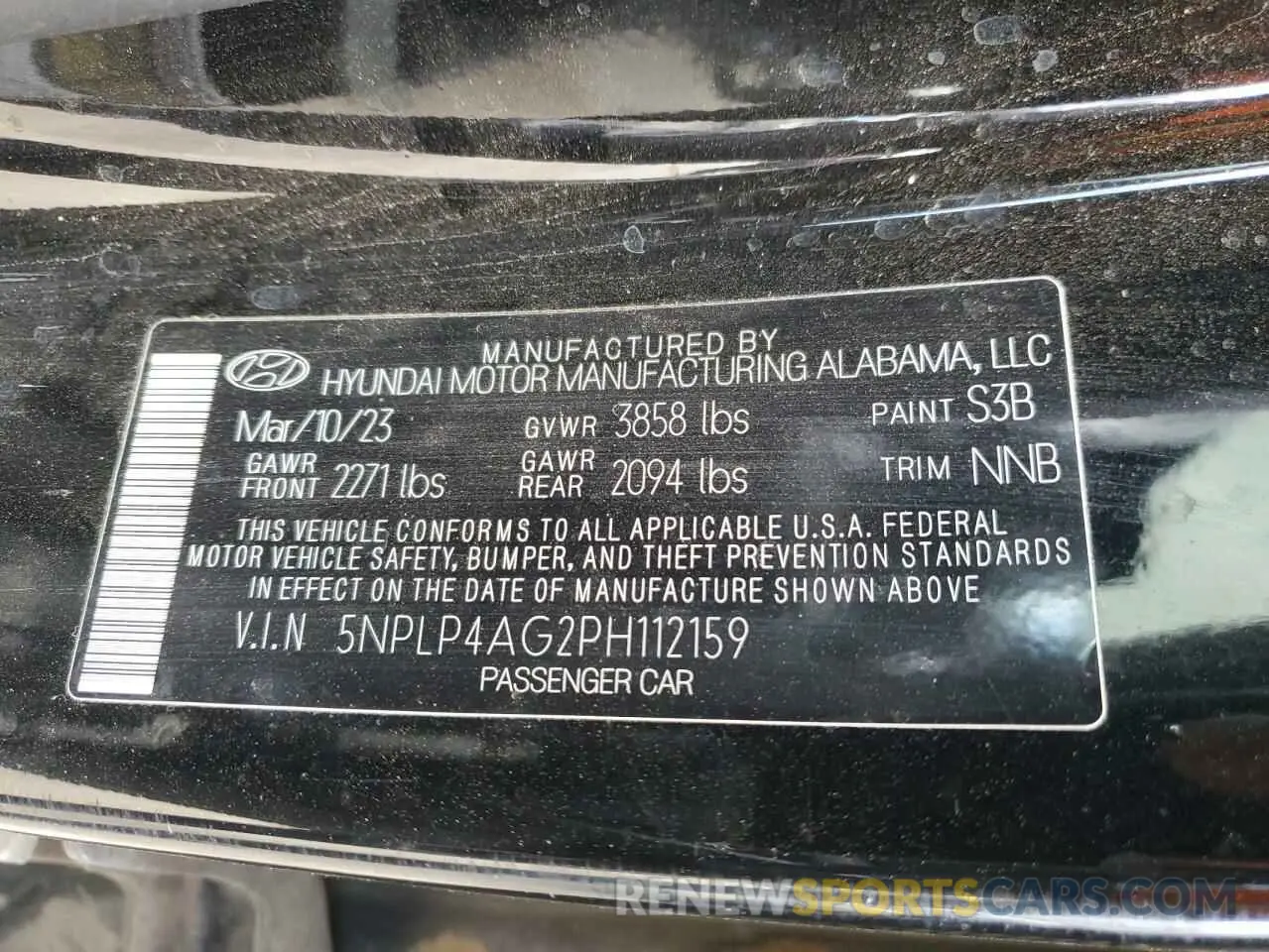 13 Photograph of a damaged car 5NPLP4AG2PH112159 HYUNDAI ELANTRA 2023