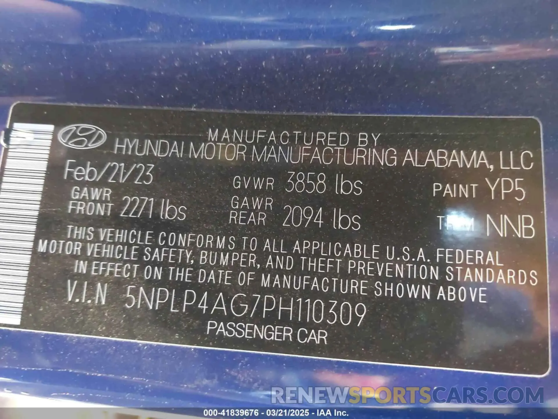 9 Photograph of a damaged car 5NPLP4AG7PH110309 HYUNDAI ELANTRA 2023