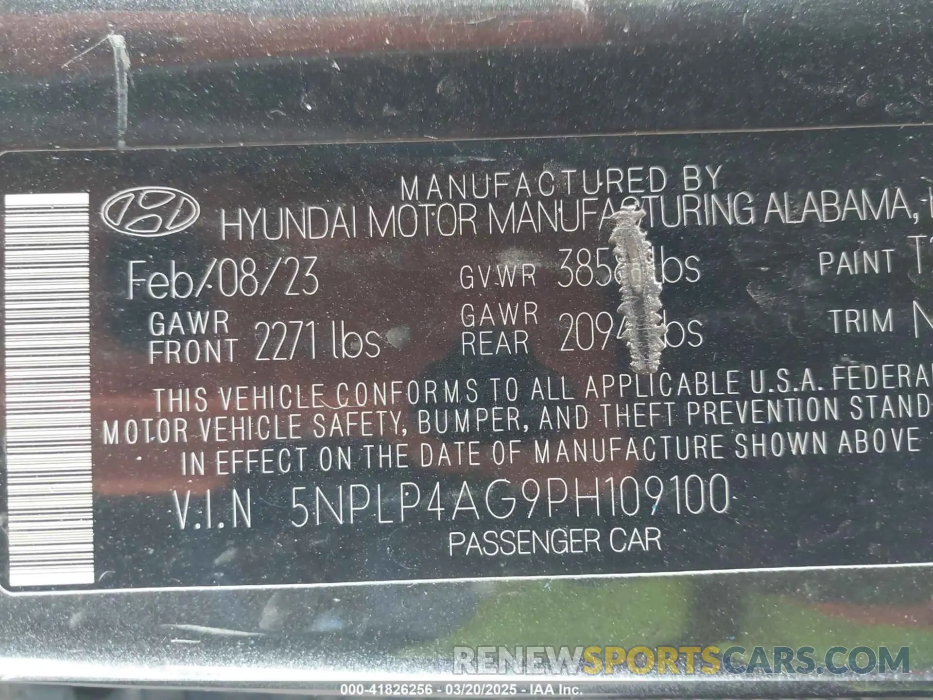 9 Photograph of a damaged car 5NPLP4AG9PH109100 HYUNDAI ELANTRA 2023