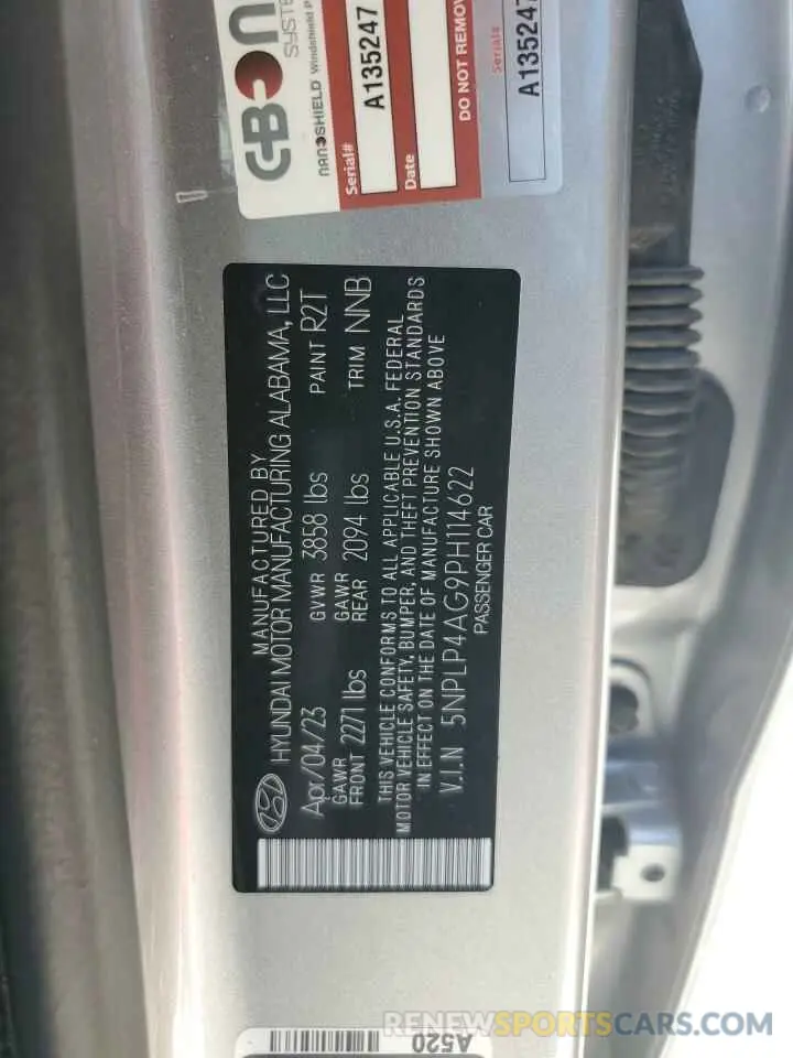 12 Photograph of a damaged car 5NPLP4AG9PH114622 HYUNDAI ELANTRA 2023