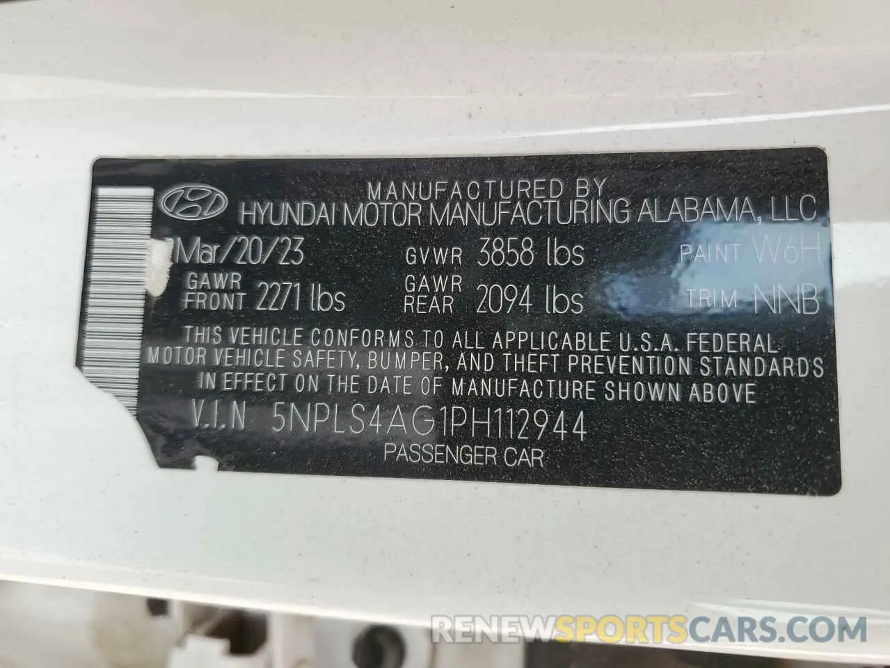 12 Photograph of a damaged car 5NPLS4AG1PH112944 HYUNDAI ELANTRA 2023