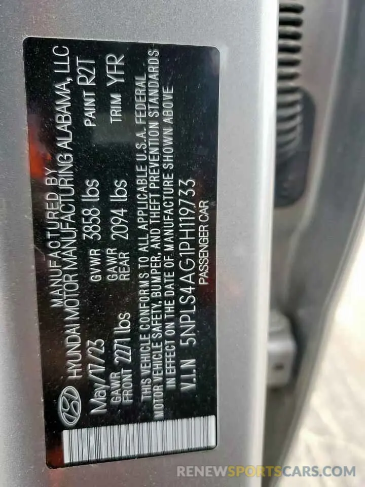 13 Photograph of a damaged car 5NPLS4AG1PH119733 HYUNDAI ELANTRA 2023
