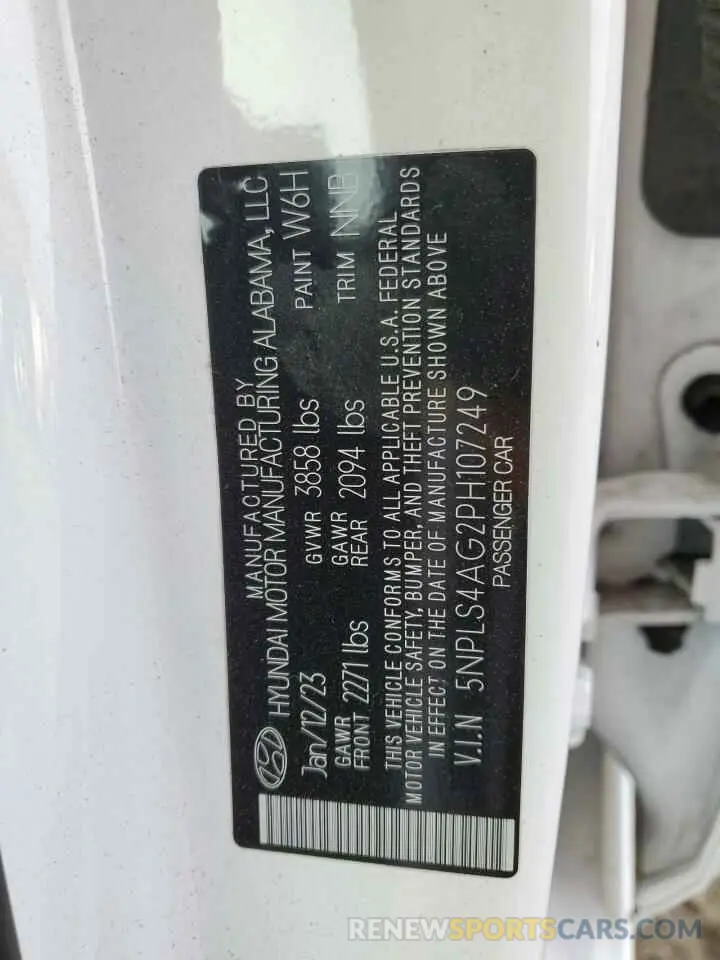 13 Photograph of a damaged car 5NPLS4AG2PH107249 HYUNDAI ELANTRA 2023