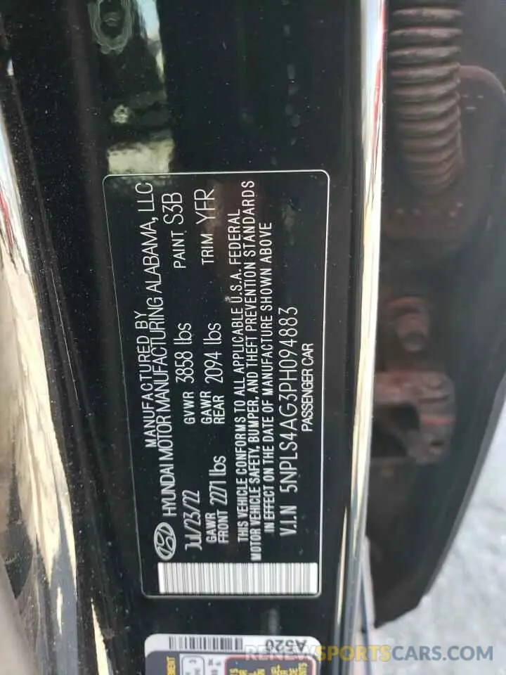 12 Photograph of a damaged car 5NPLS4AG3PH094883 HYUNDAI ELANTRA 2023