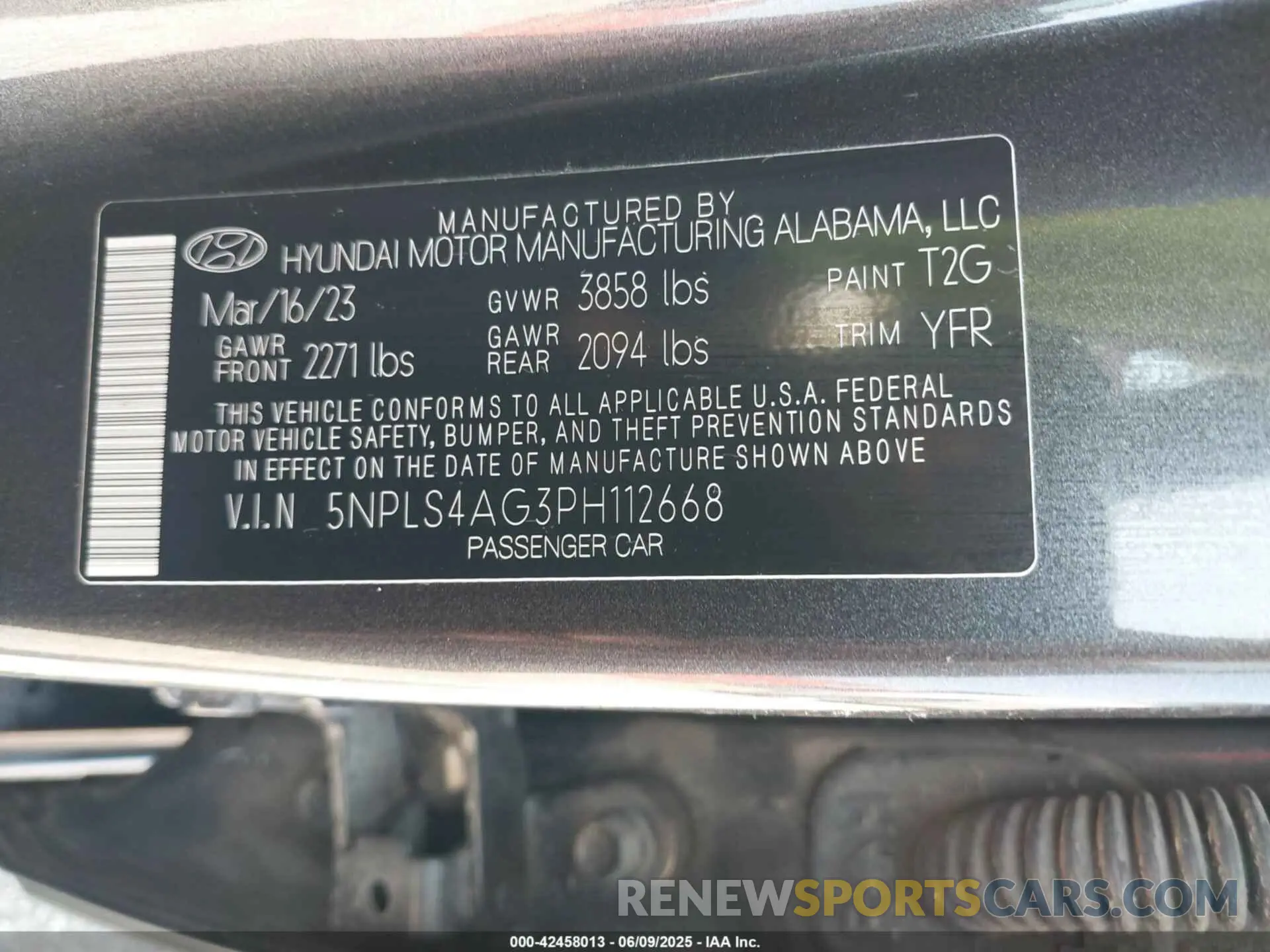 9 Photograph of a damaged car 5NPLS4AG3PH112668 HYUNDAI ELANTRA 2023