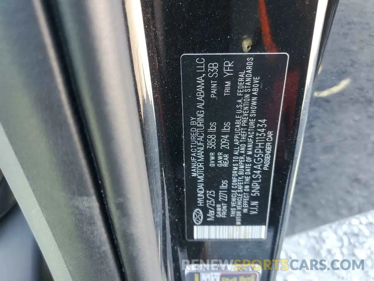 14 Photograph of a damaged car 5NPLS4AG5PH113434 HYUNDAI ELANTRA 2023