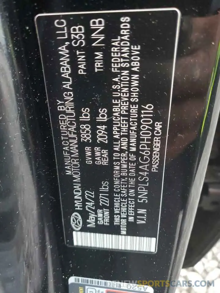 12 Photograph of a damaged car 5NPLS4AG6PH090116 HYUNDAI ELANTRA 2023