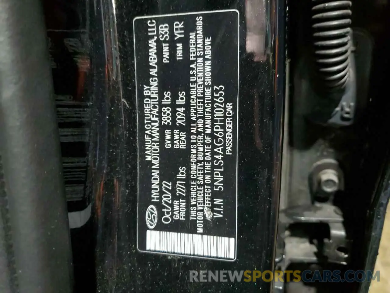 12 Photograph of a damaged car 5NPLS4AG6PH102653 HYUNDAI ELANTRA 2023