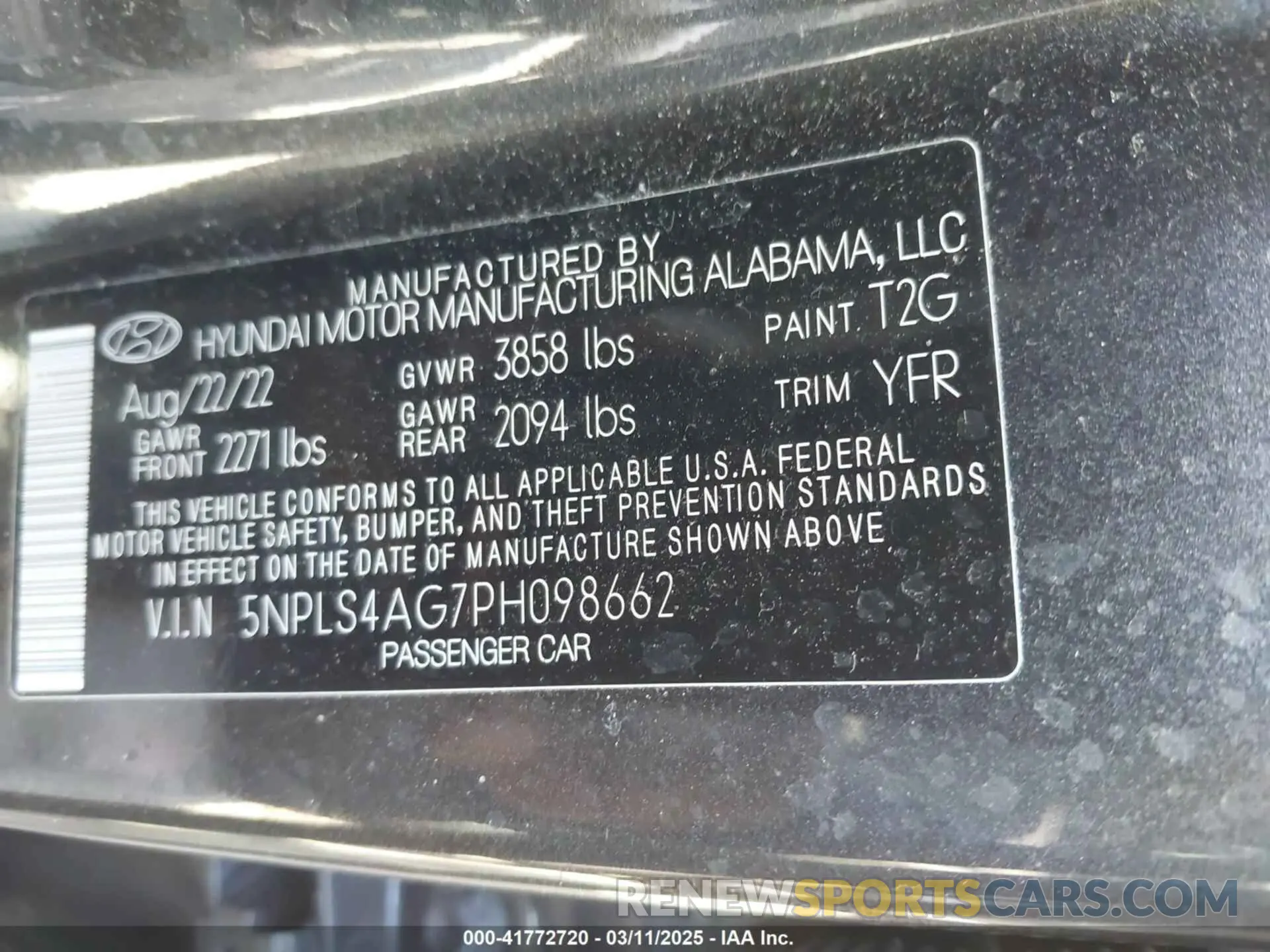 9 Photograph of a damaged car 5NPLS4AG7PH098662 HYUNDAI ELANTRA 2023