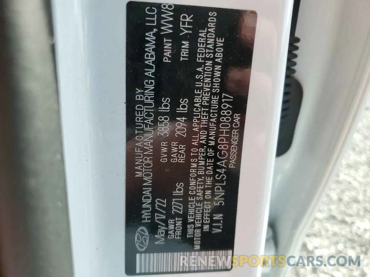 14 Photograph of a damaged car 5NPLS4AG8PH088917 HYUNDAI ELANTRA 2023