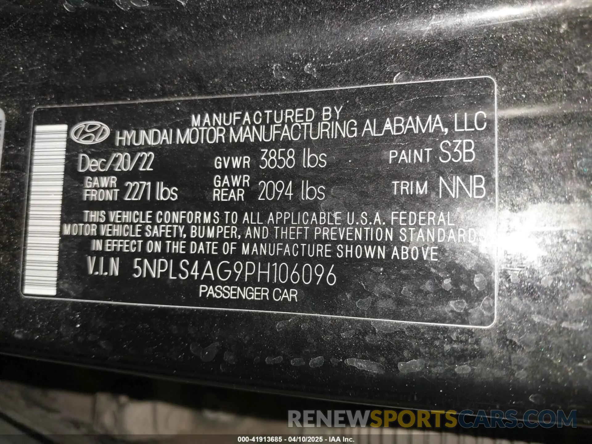 9 Photograph of a damaged car 5NPLS4AG9PH106096 HYUNDAI ELANTRA 2023