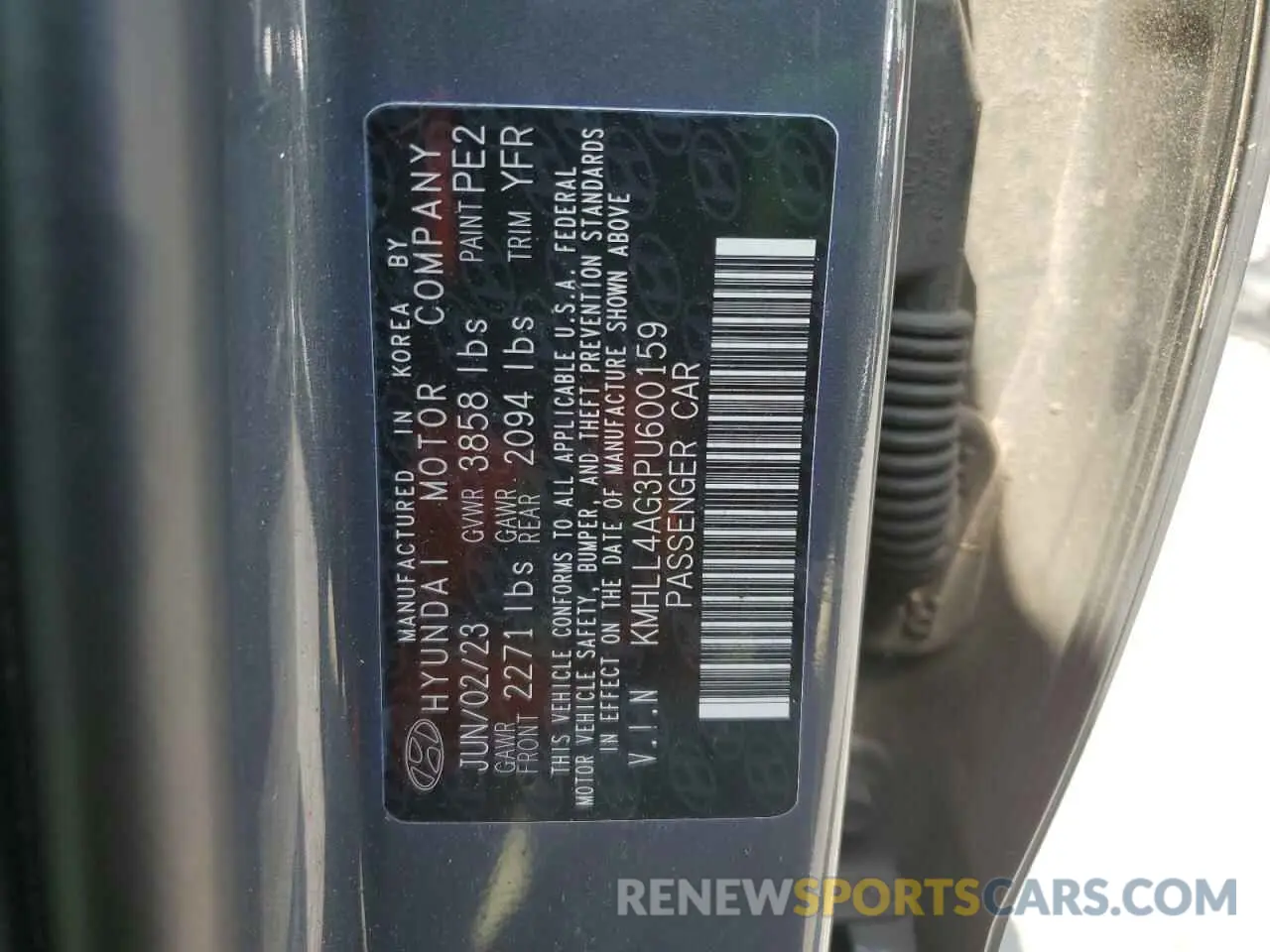 13 Photograph of a damaged car KMHLL4AG3PU600159 HYUNDAI ELANTRA 2023