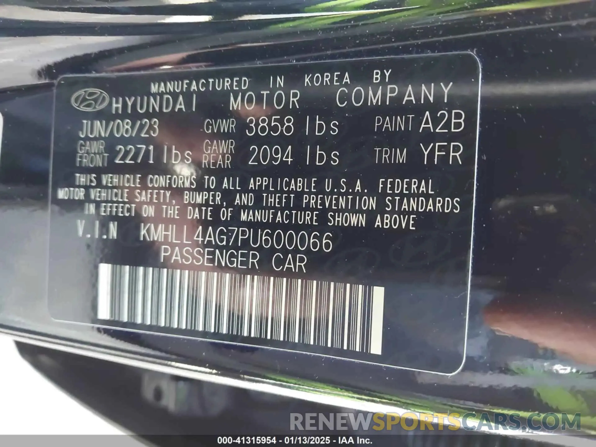 9 Photograph of a damaged car KMHLL4AG7PU600066 HYUNDAI ELANTRA 2023