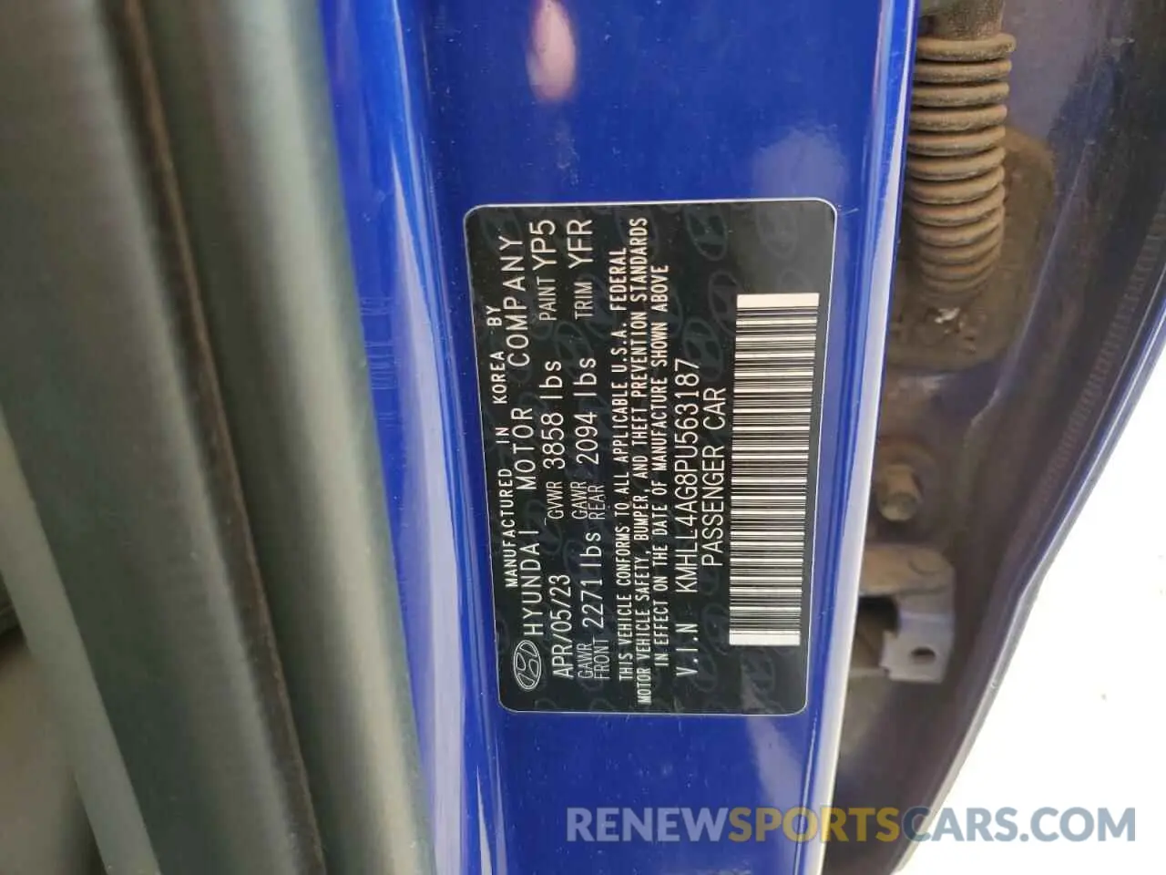 14 Photograph of a damaged car KMHLL4AG8PU563187 HYUNDAI ELANTRA 2023