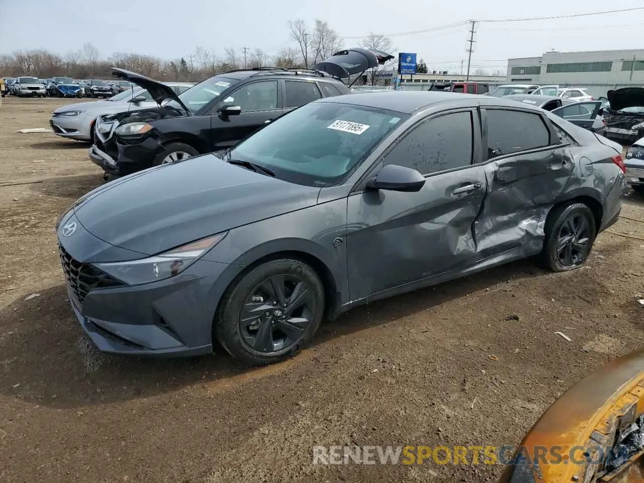 1 Photograph of a damaged car KMHLM4AG1PU594326 HYUNDAI ELANTRA 2023