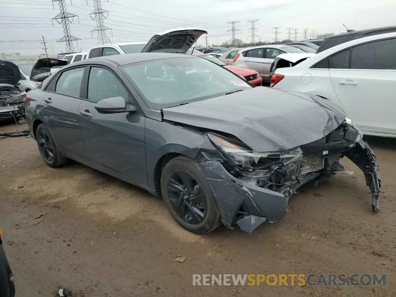 4 Photograph of a damaged car KMHLM4AG2PU581603 HYUNDAI ELANTRA 2023